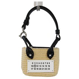 Maison Martin Margiela Maison Margiela Micro Paper Tote Bag Charm Black White Beige
