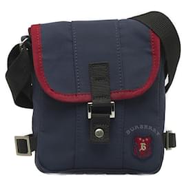 Burberry-Burberry Nova Check Point Patch Shoulder Bag-Blue,Navy blue