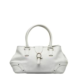 Burberry-Burberry Nova Check Handbag-White