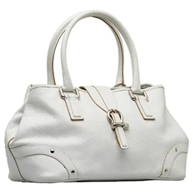 Burberry-Burberry Nova Check Handbag-White