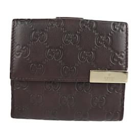 Gucci-GUCCI Shima Bifold Wallet-Dark brown