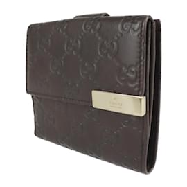 Gucci-GUCCI Shima Bifold Wallet-Dark brown