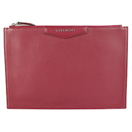 Givenchy-Givenchy Antigona Pouch Clutch Bag-Dark red