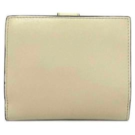 Fendi-Fendi Bi-Fold Wallet in Beige Gold and Orange-Golden,Orange