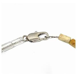 Fendi-Fendi Gray and White Stone Charm Bracelet-Brown,White
