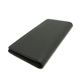 Louis Vuitton-Louis Vuitton Taurillon Brazza Wallet-Dark grey