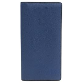 Louis Vuitton-Louis Vuitton Taiga Brazza Wallet-Black,Blue