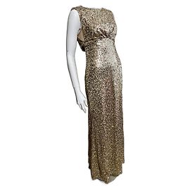 Jenny Packham Sequinned golden "Carrie" dress Golden