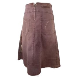 Sportmax Code Retro Jeansrock Midi Grau Grau