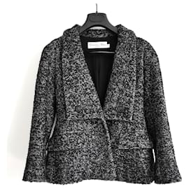 Dior-Christian Dior Pre-Fall 2018 Tweed Boucle Bar Jacket-Black