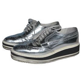 prada derby Silvery