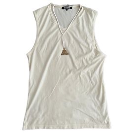 Increíble camiseta sin mangas Raf Simons SS2004 "Que el círculo no se rompa". Blanco
