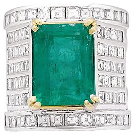 Important Repossi ring in two golds, emerald, diamonds. Other