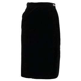 Schwarze Samtrock Gianni Versace Schwarz