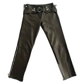 Dolce & Gabbana Dolce&Gabbana Spring Summer 2000 Bondage Belted Leather Pants. Black