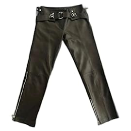 Dolce & Gabbana-Dolce&Gabbana Spring Summer 2000 Bondage Belted Leather Pants.-Black