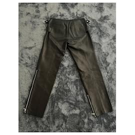 Dolce & Gabbana-Dolce&Gabbana Spring Summer 2000 Bondage Belted Leather Pants.-Black