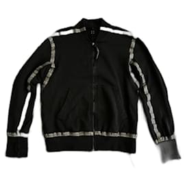 Autre Marque-Isaac Sellam early 00s Taped Seam Double Zip Sweater.-Black,Grey