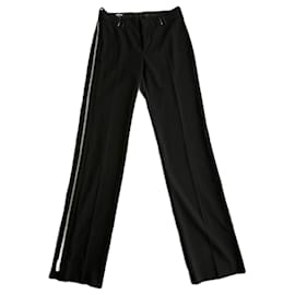 Gucci-Gucci by Tom Ford Lateral Zipper Black Trousers.-Black