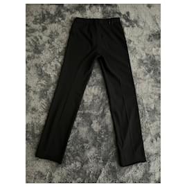 Gucci-Gucci by Tom Ford Lateral Zipper Black Trousers.-Black
