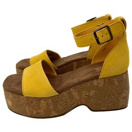 Autre Marque Sandali di Tom T.US 7.5 Pelle Giallo