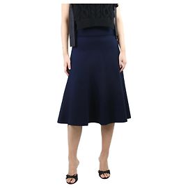 The row Falda midi plisada de mezcla de lana azul - talla UK 8 Azul