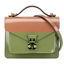 Louis Vuitton-Louis Vuitton Brown Monogram Vernis Monceau BB-Brown,Beige