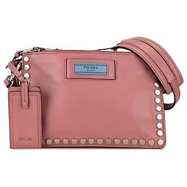 Prada Pink Glace Calf Etiquette Crossbody Rose