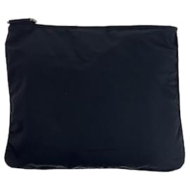 Prada-Prada Nylon Tessuto Triangle Logo Shoulder Bag-Black
