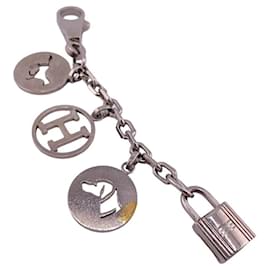 Hermès-HERMES Amulet 4 Keychain Charm-Silvery