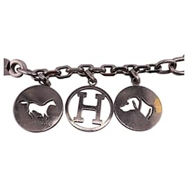 Hermès-HERMES Amulet 4 Keychain Charm-Silvery
