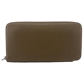 Hermès-Hermes Azap Long Silkin Round Veau Epso Wallet-Beige