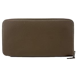 Hermès-Hermes Azap Long Silkin Round Veau Epso Wallet-Beige