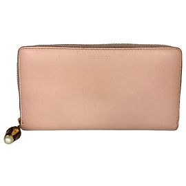 Portafoglio lungo rotondo Gucci Bamboo Nimfair Rosa