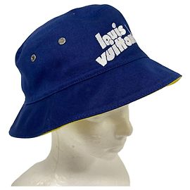 Chapéu Bucket Everyday LV Bonnet MP3123 Louis Vuitton Azul Amarelo