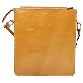 Louis Vuitton-LOUIS VUITTON Pouch Motto Monogram Vernis Rose Marshmallow M91312 LV Auth 84288-Autre