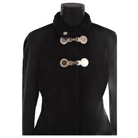 Versace Wollmantel Schwarz