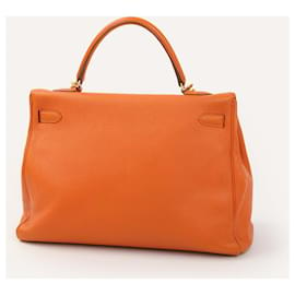 Hermès-HERMES Sacs à main Cuir-Orange