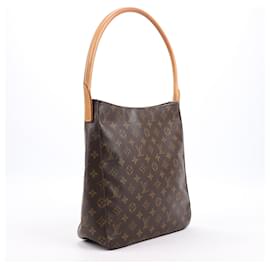 Louis Vuitton-Louis Vuitton Monogram Canvas Looping GM Shoulder Bag M51145-Brown