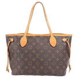 Louis Vuitton-Sac à main Louis Vuitton Monogram Canvas Neverfull PM M40155-Marron