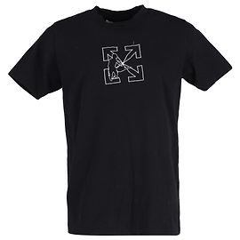 Off White Camiseta de algodón negro con estampado de logo Off-White Negro