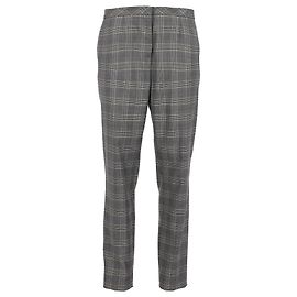 Pantaloni dritti a quadri Escada in lana grigia Grigio