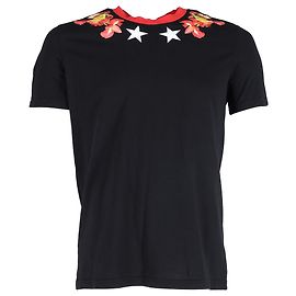 Stampa stella e fiore Givenchy in cotone nero Nero