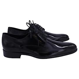 Dolce & Gabbana-Dolce & Gabbana Classic Derby Shoes in Black Calfskin Leather-Black