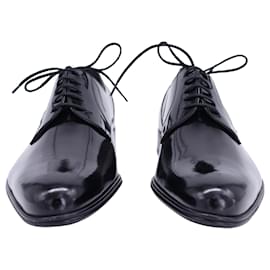 Dolce & Gabbana-Dolce & Gabbana Classic Derby Shoes in Black Calfskin Leather-Black