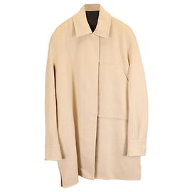Jaqueta oversized Tedesco Max Mara em lã bege Branco Cru
