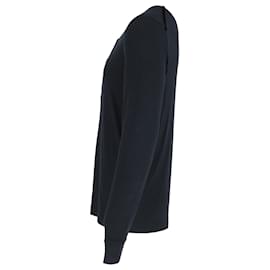 Tom Ford-Tom Ford Buttoned Long Sleeve Top in Black Cotton -Black