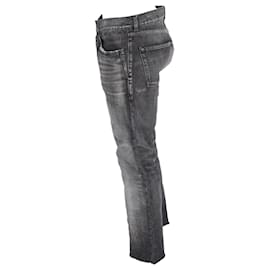 Saint Laurent-Saint Laurent Washed Faded Jeans in Grey Cotton Denim-Grey