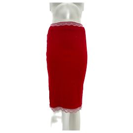 ROUJE Gonne T.FR 34 Cotone Rosso