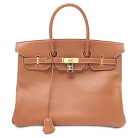 Hermès-Hermès Brown Courchevel Birkin Retourne 35-Brown